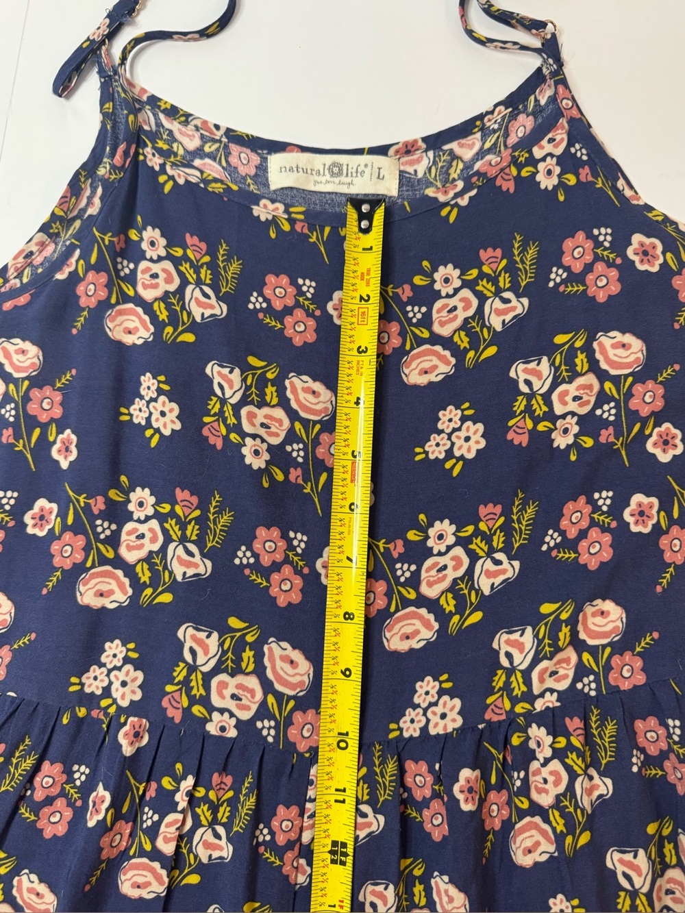 Natural Life "Zoe" Wide-Leg Jumpsuit in Slate Blue Floral Blooms - Picture 10 of 16